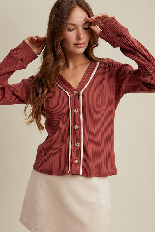 Charlie Button Top