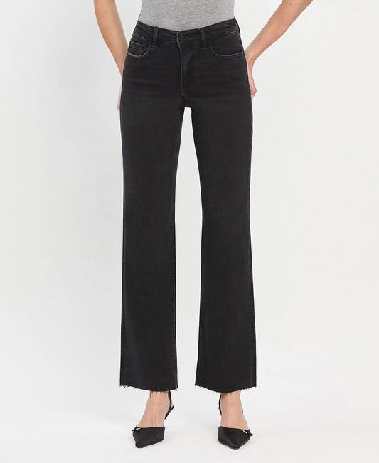 Lucia Black Slim Wide Jeans