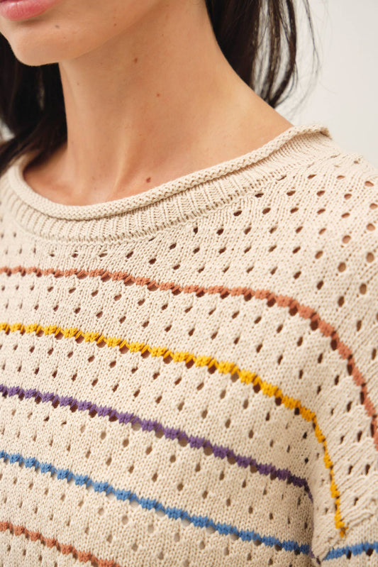 Stripe Crochet Sweater