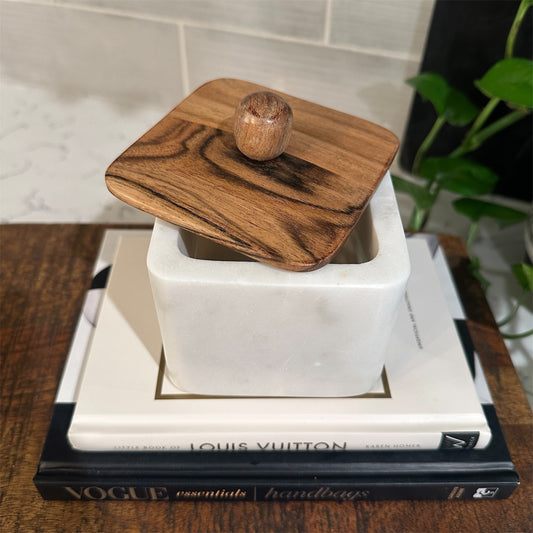 Marble Canister w/ Lid