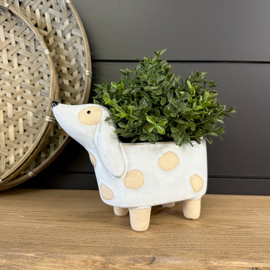 Ceramic Dog Planter