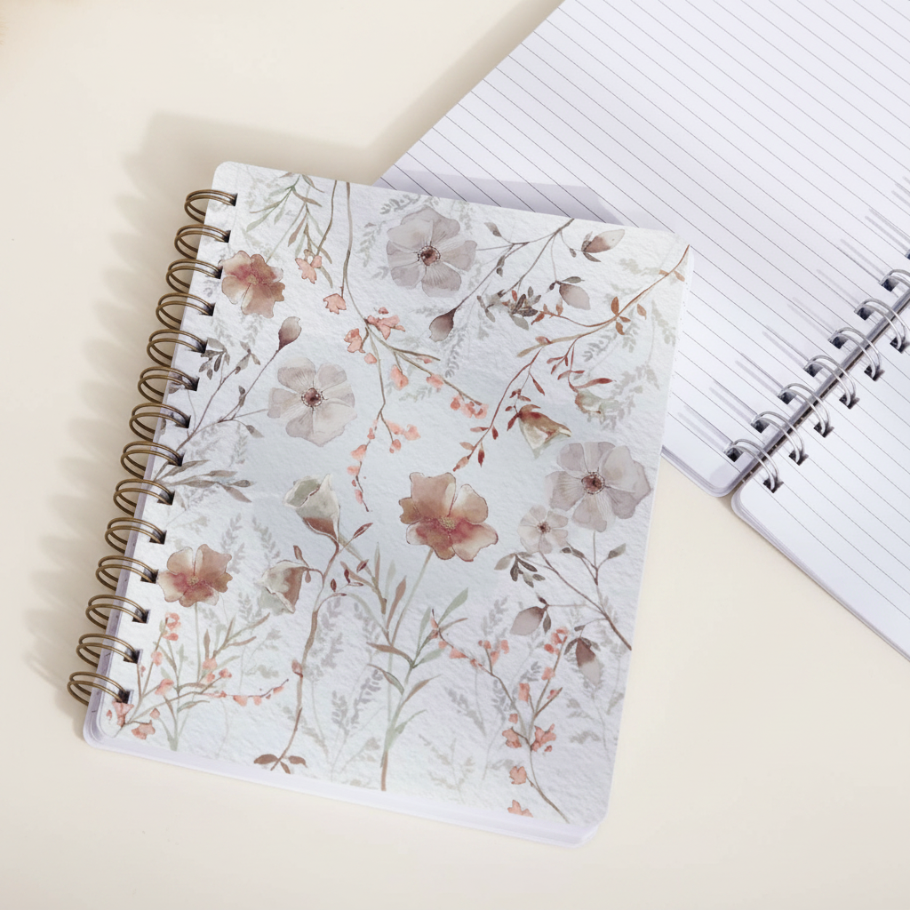 Cottage Garden Spiral Notebook