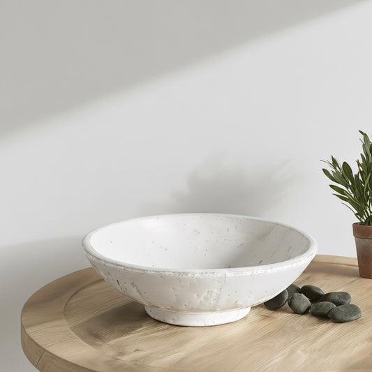 White Stoneware Bowl