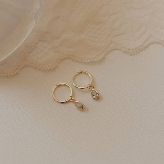 Raindrop Dangle Hoops