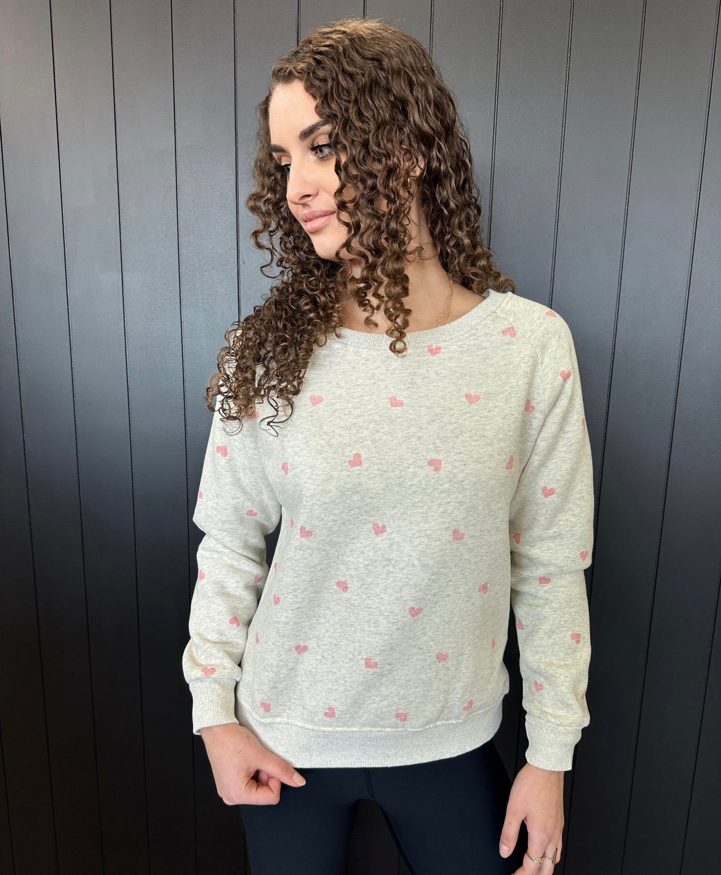 Heart Print Sweatshirt