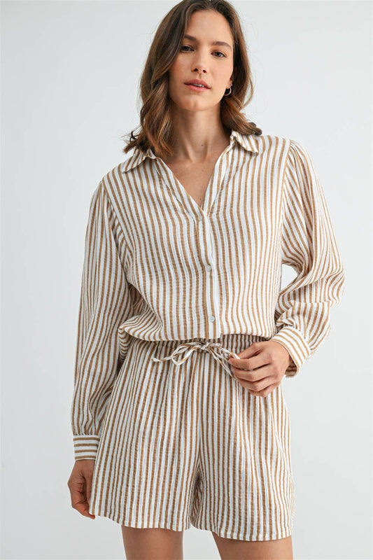 Giada Gauze Stripe Top