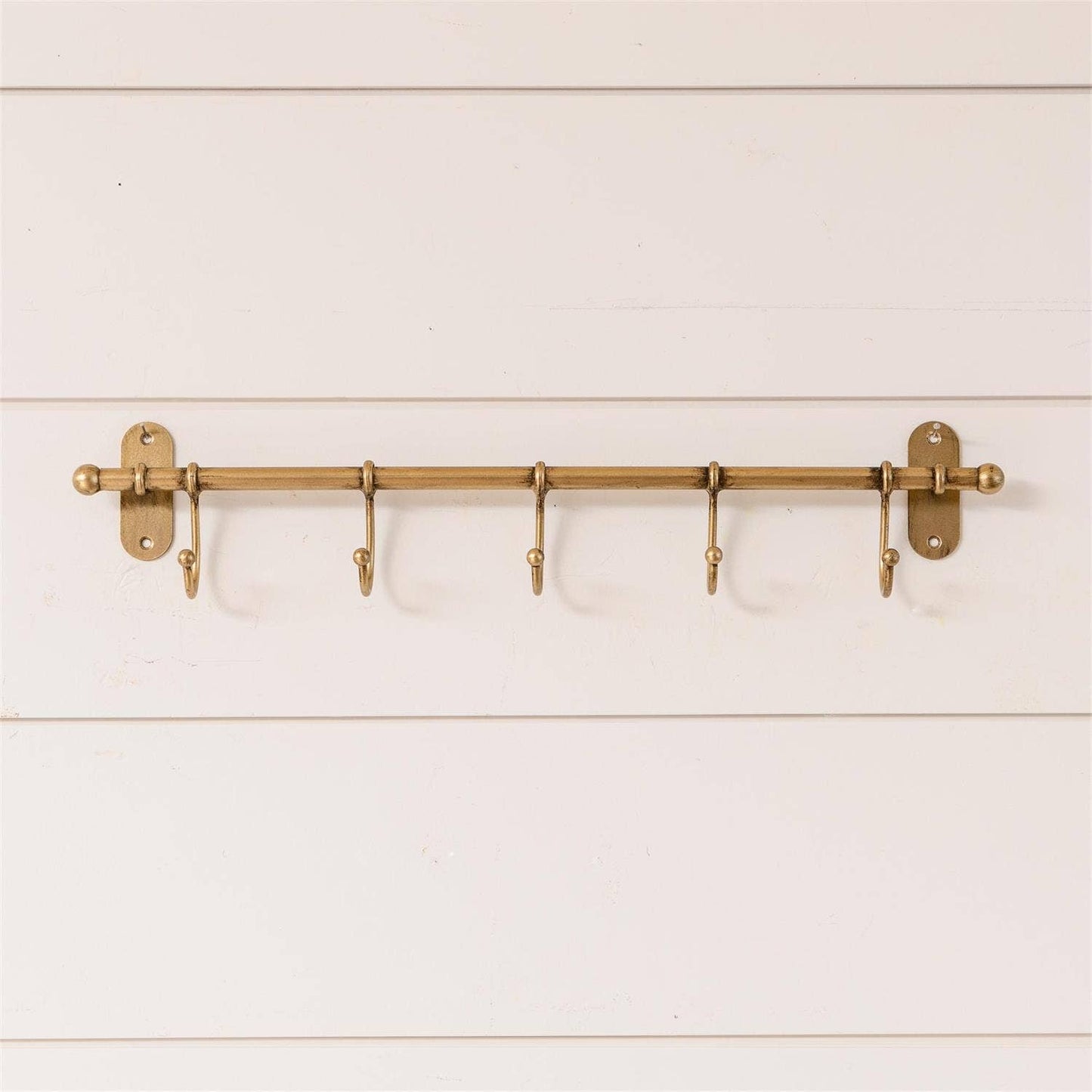 Antiqued Brass Wall Hooks
