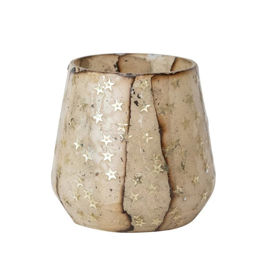 Gold Star Glass Votive