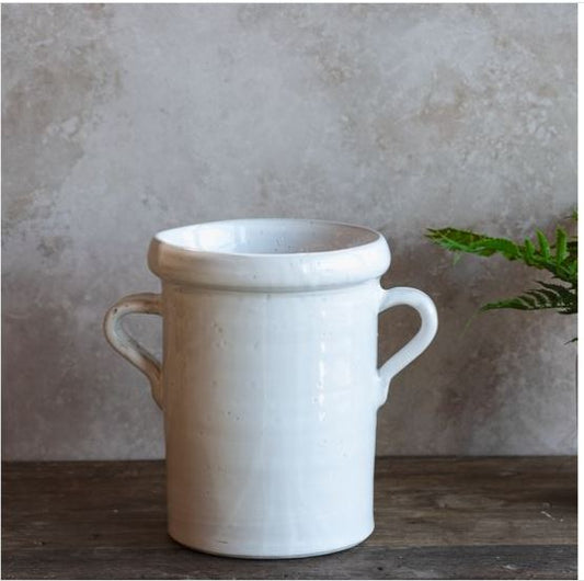 White Ceramic Crock