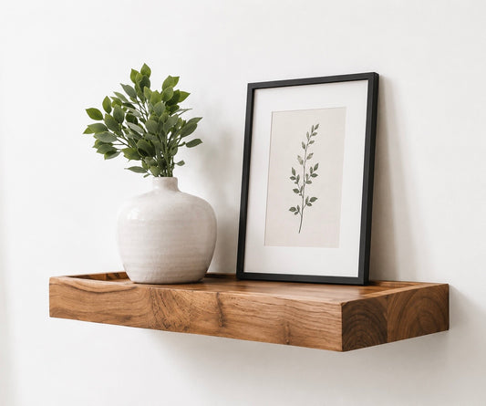 16" Floating Wood Shelf