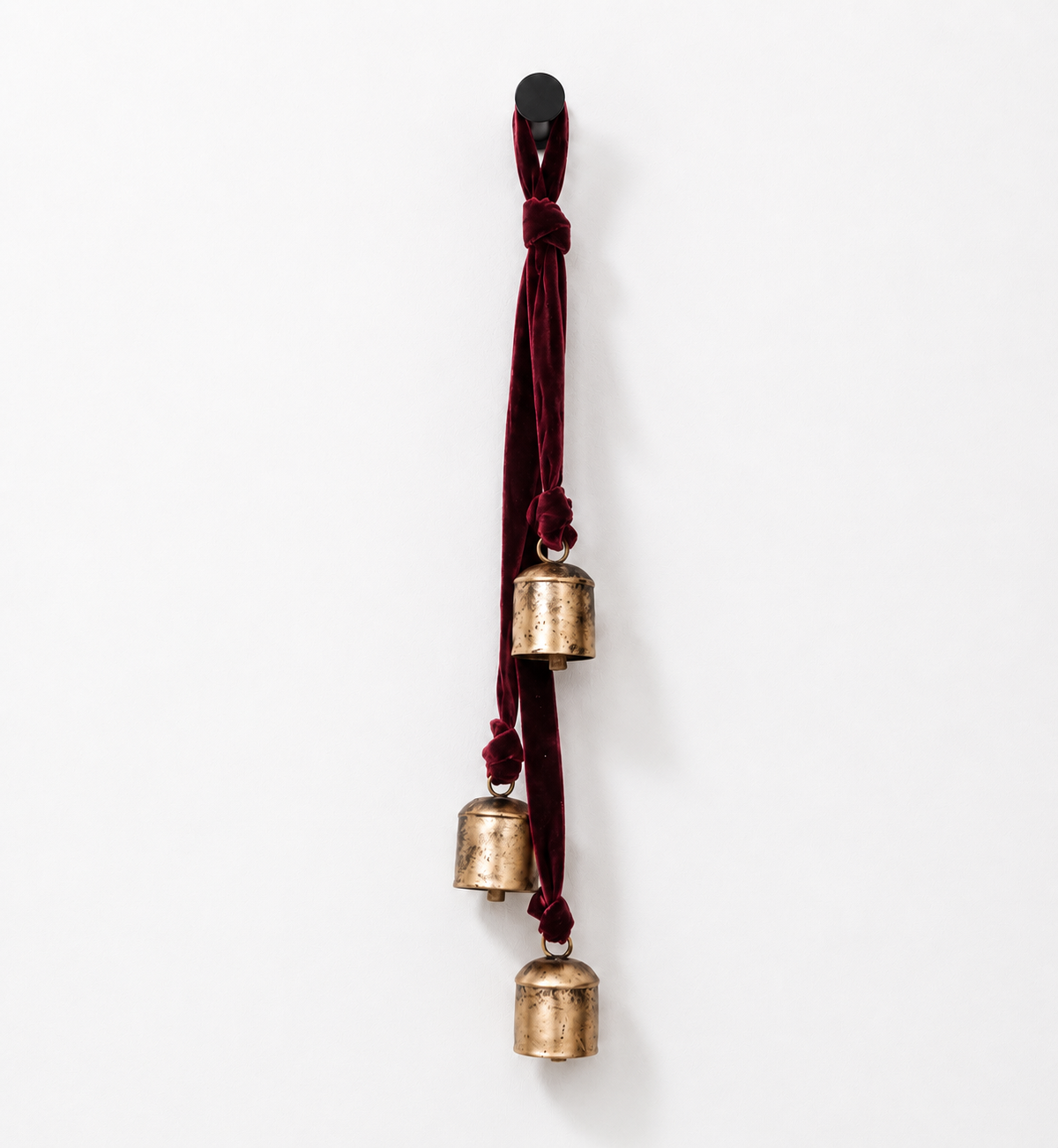 Gold Bells with Velvet Hanger