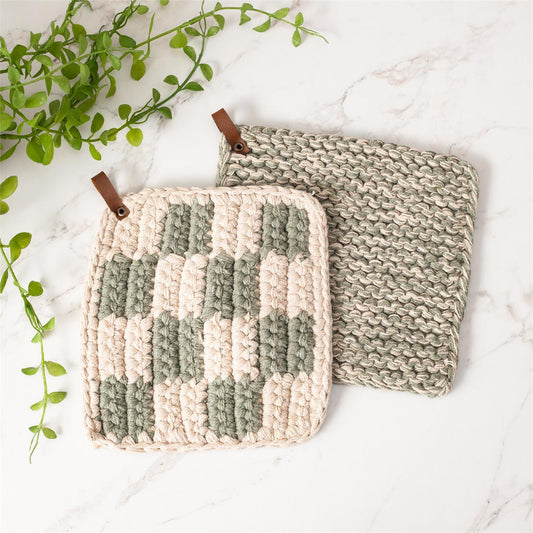 Assorted Sage Pot Holder