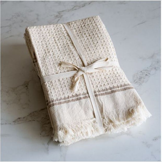 S/2 Waffle Knit Towels