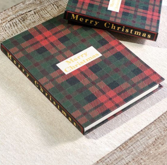 Holiday Plaid Decorative Book