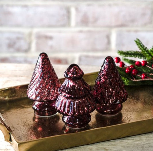 Burgundy Glass Tree