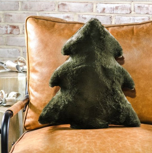 Plush Green Tree Pillow