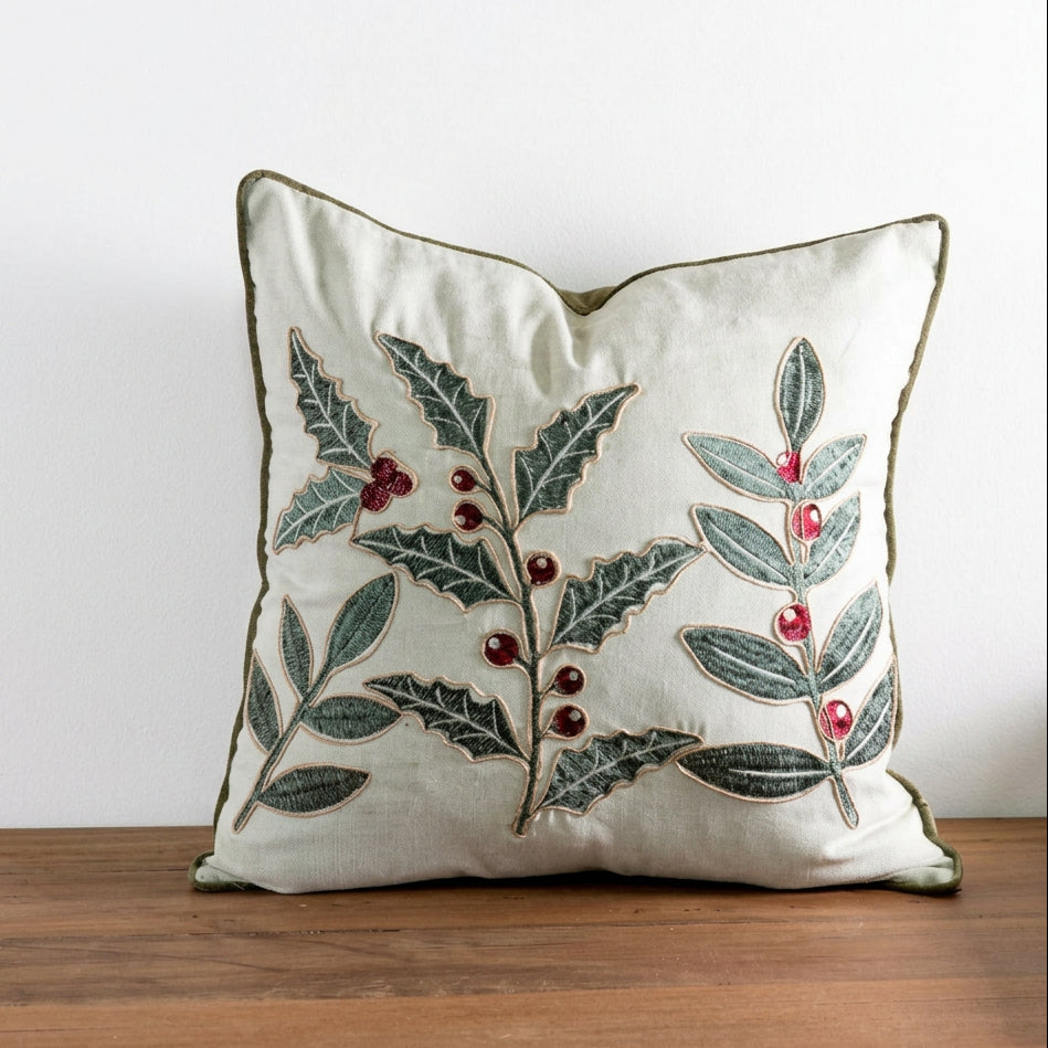 Christmas Holly Pillow