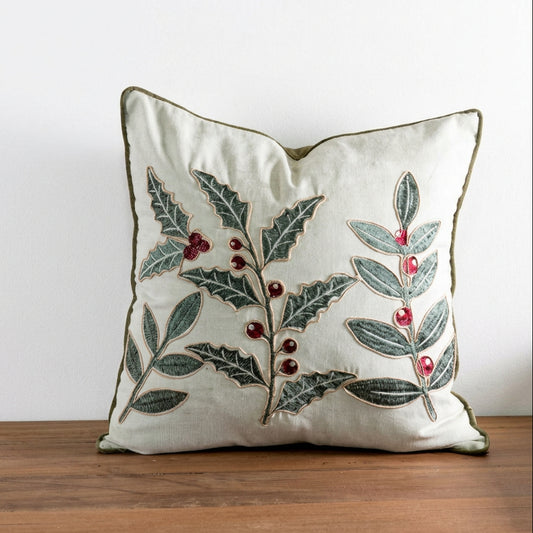 Christmas Holly Pillow