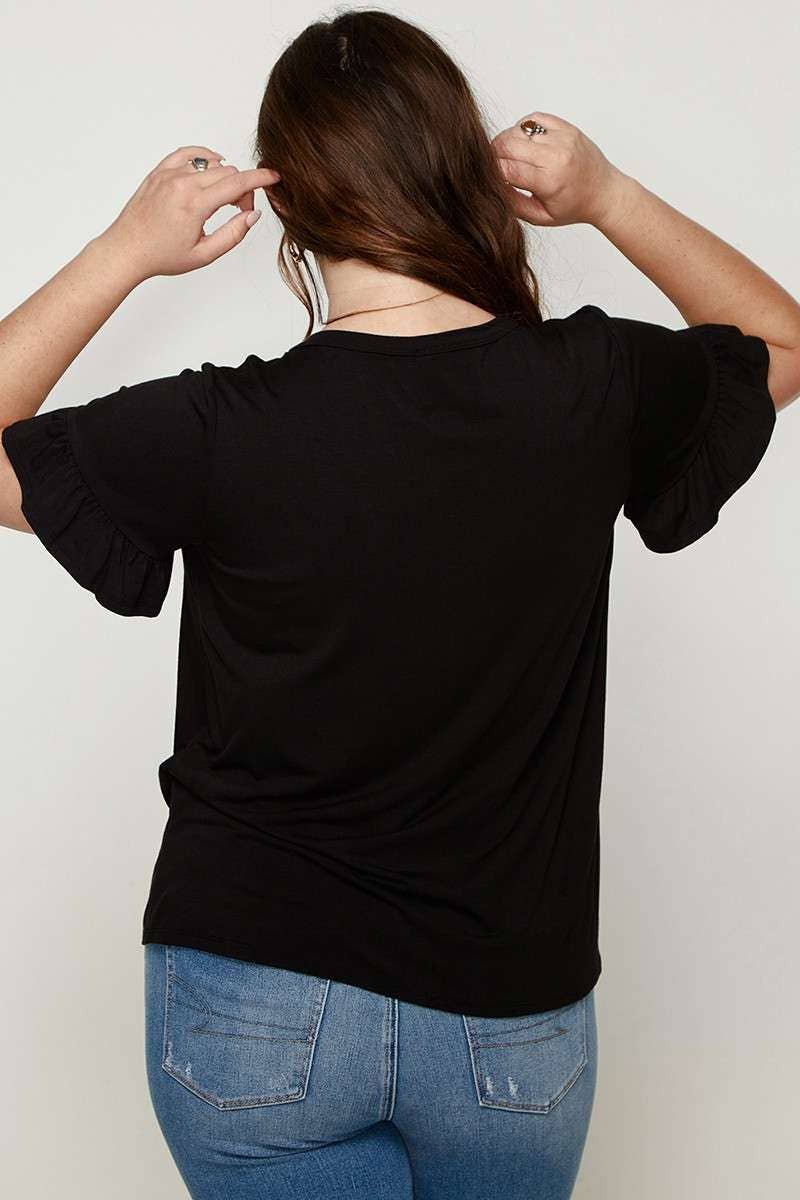 Ruffle Sleeve Top