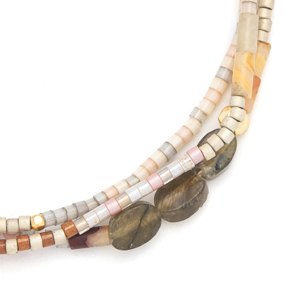 Mixed Media Bracelet - Labradorite