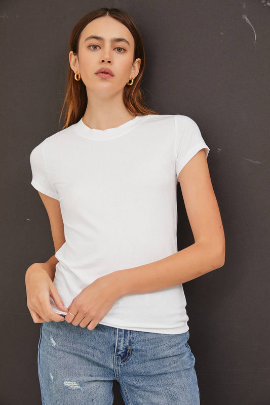 Ribbed Basic Tee
