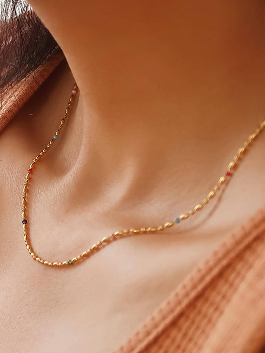 Taven 18K Beaded Necklace