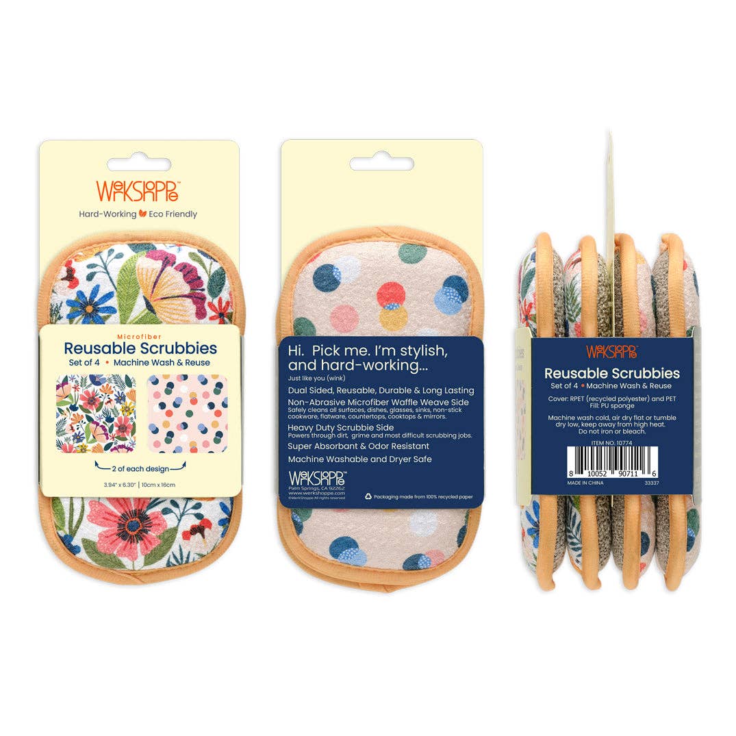S/4 Field Of Flowers Scrubbies