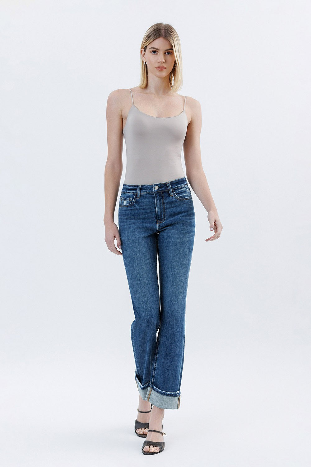 Keller Cuffed Straight Jeans