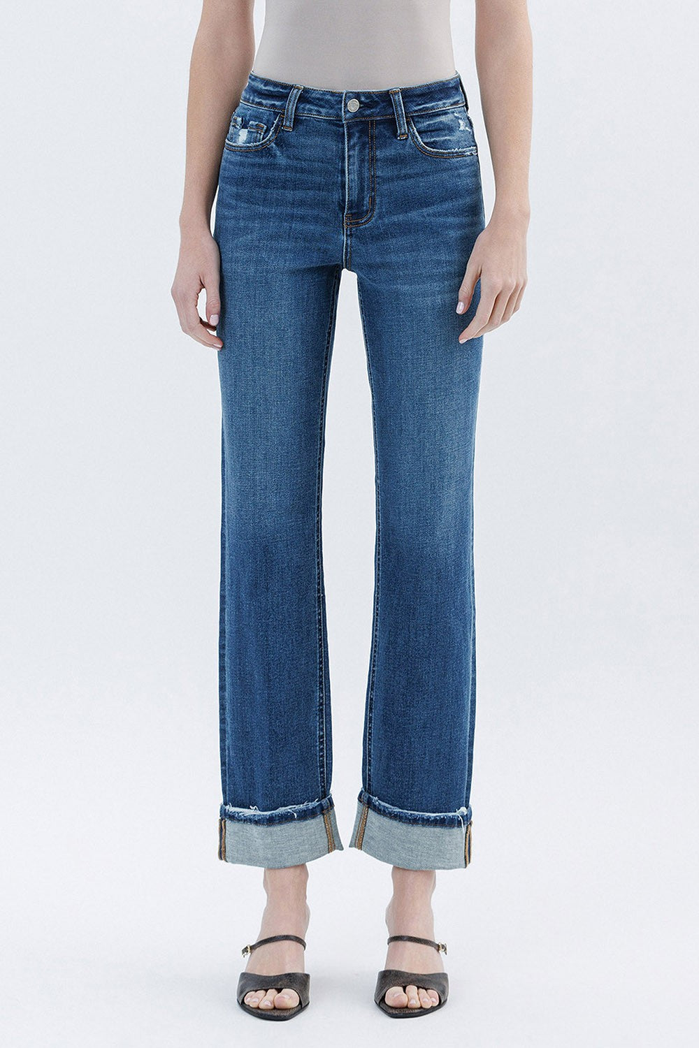 Keller Cuffed Straight Jeans