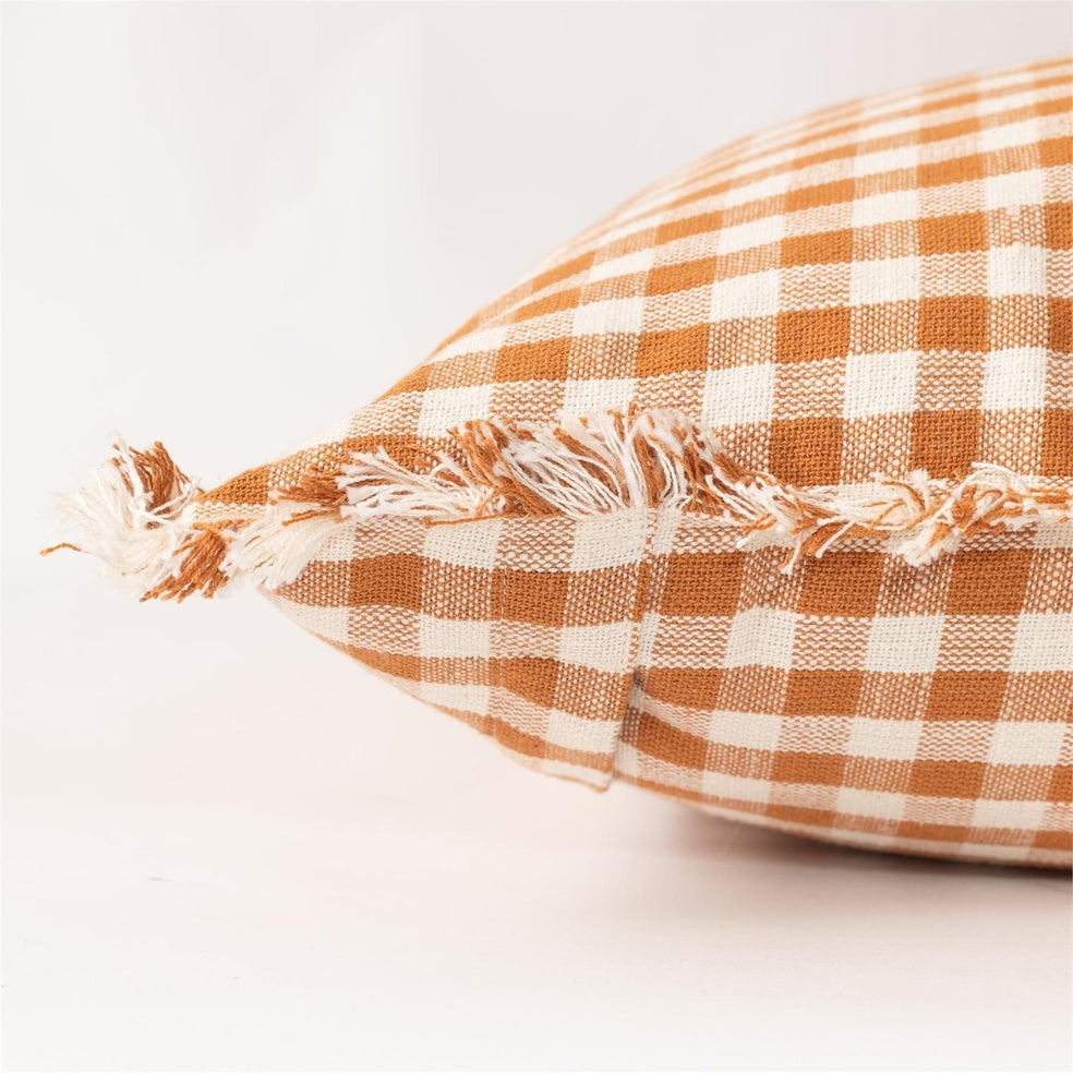 Fall Gingham Plaid Pillow