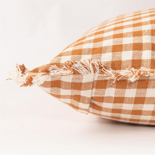 Fall Gingham Plaid Pillow