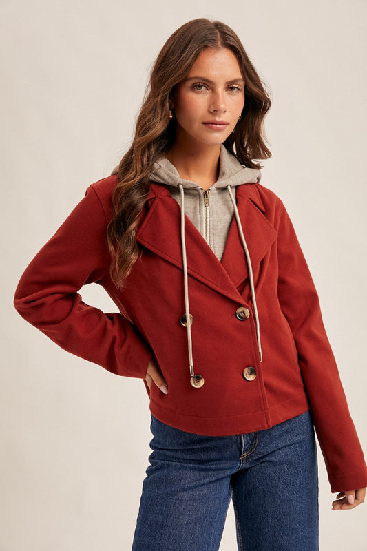 Hoodie Two-fer Jacket