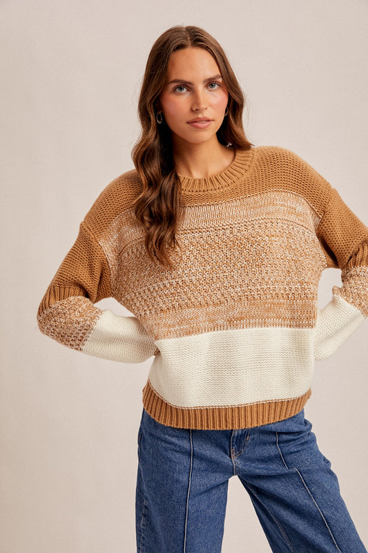 Color Block Stripe Sweater