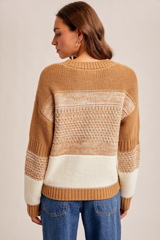 Color Block Stripe Sweater