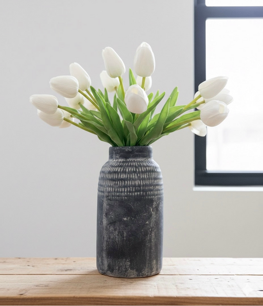 Charcoal Skim Vase