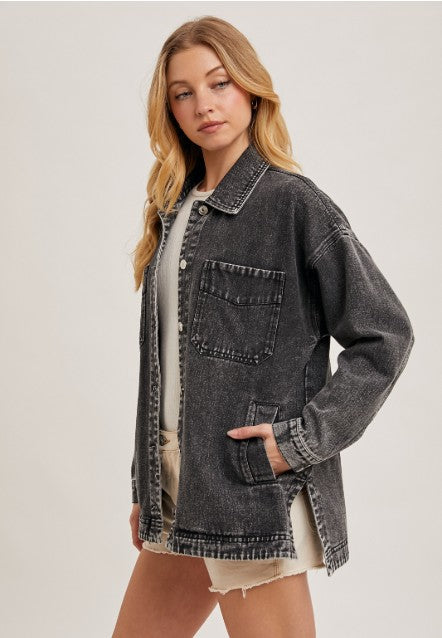 Nova Black Denim Jacket
