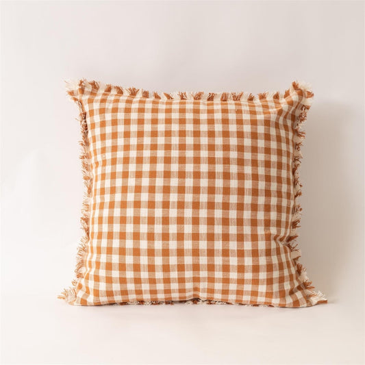 Fall Gingham Plaid Pillow