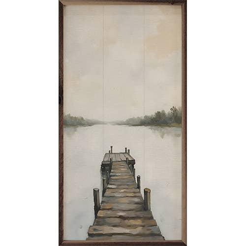Dock On The Lake Print