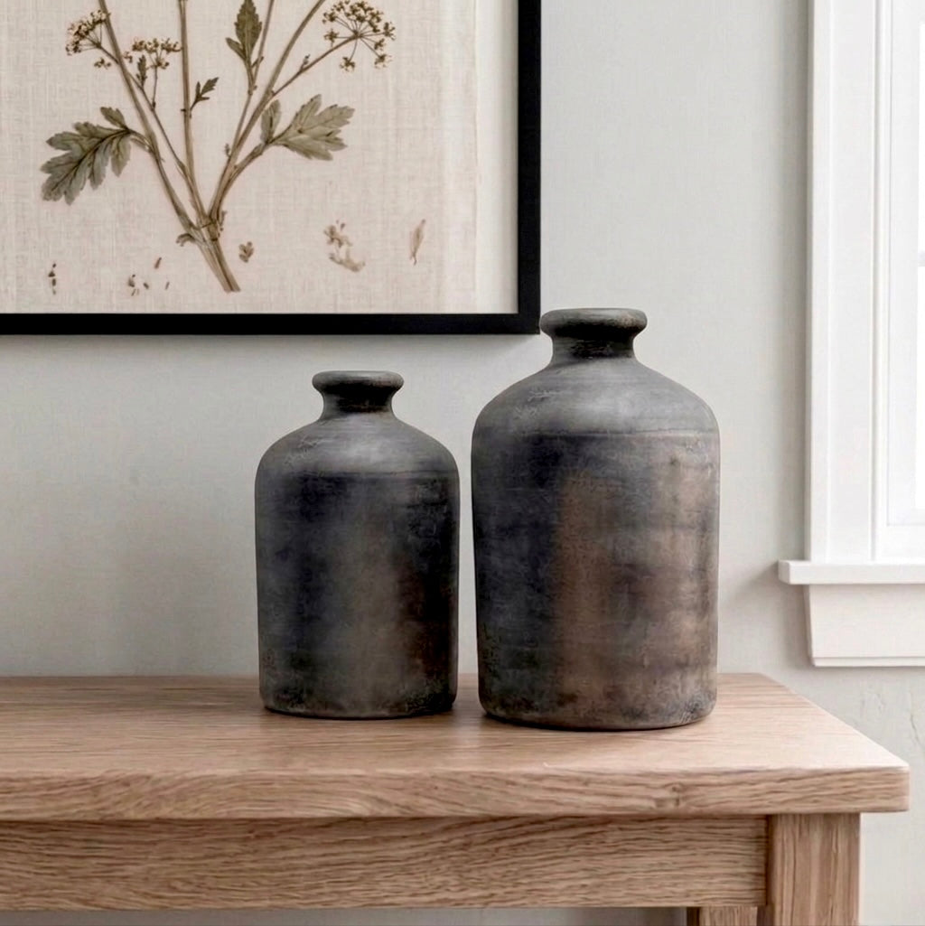 Black Terracotta Vase