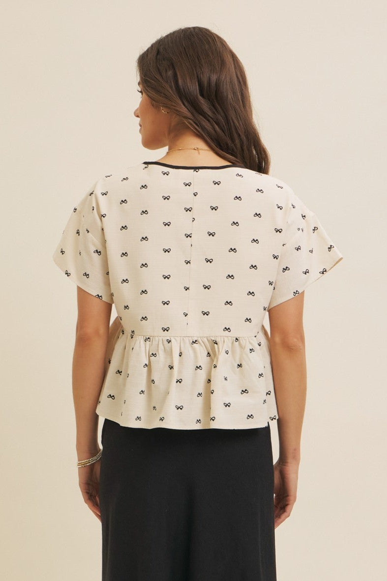 Linen Bow Top