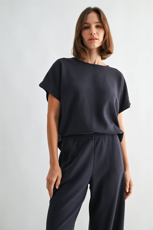 Waffle Knit Top