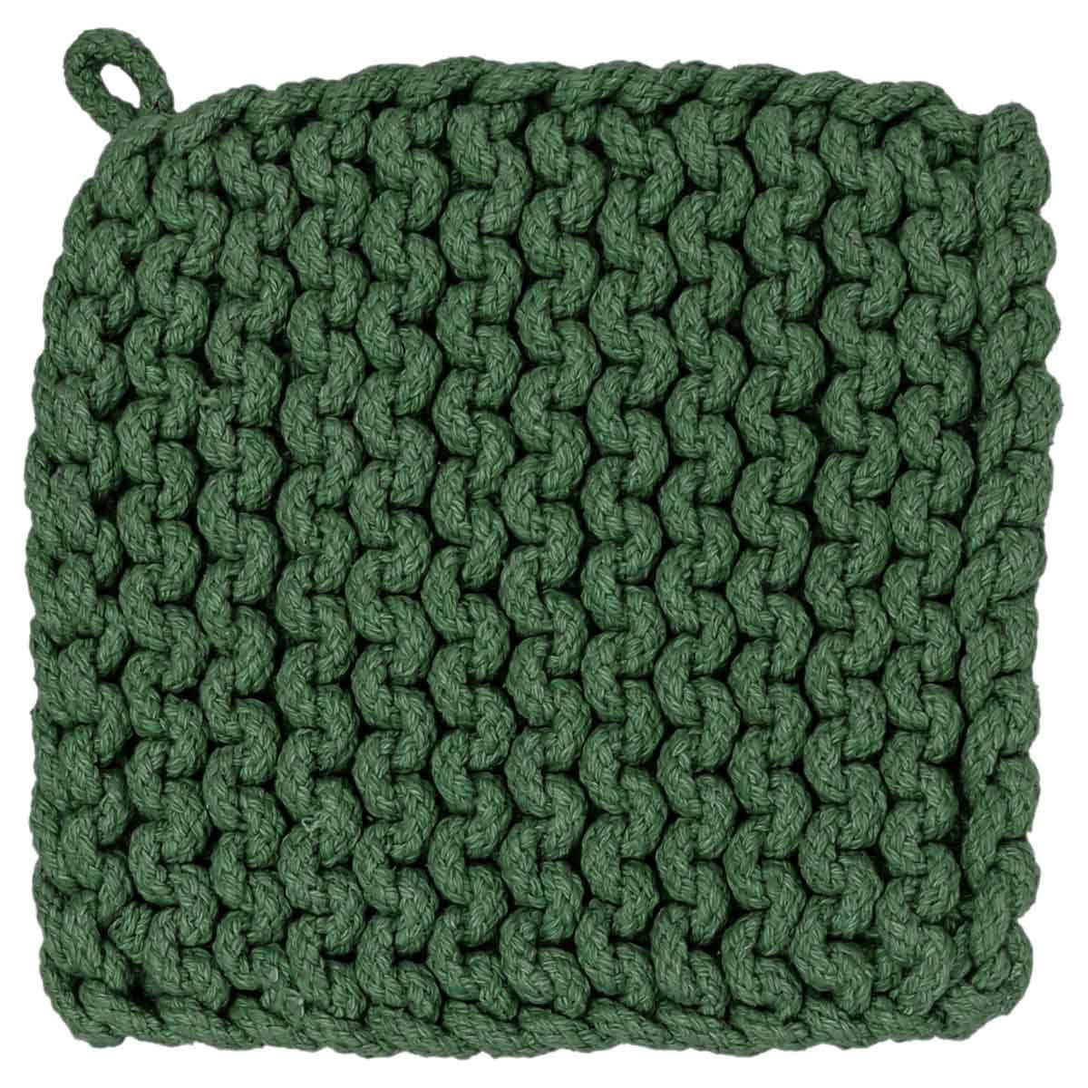 Evergreen Chunky Knit Pot Holder