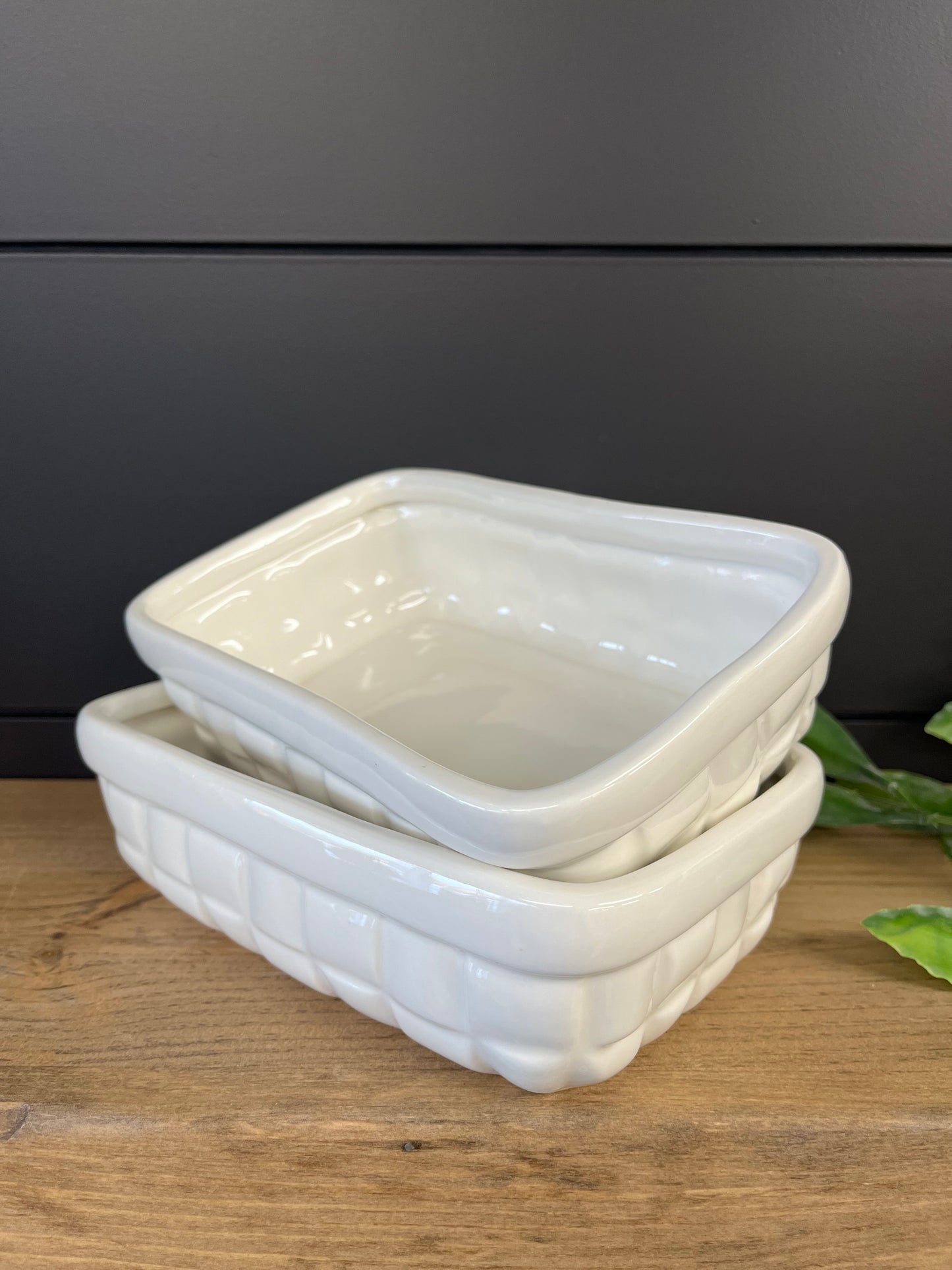 White Baking Dish