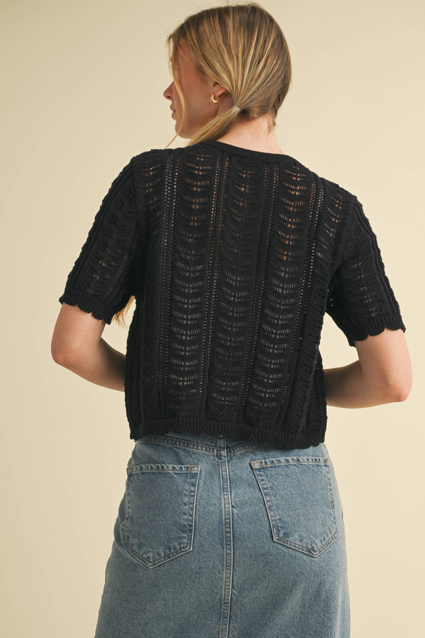 Hoda Pointelle Cardigan