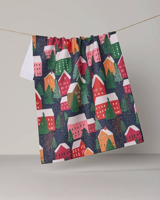 Alpine Village Tea Towel