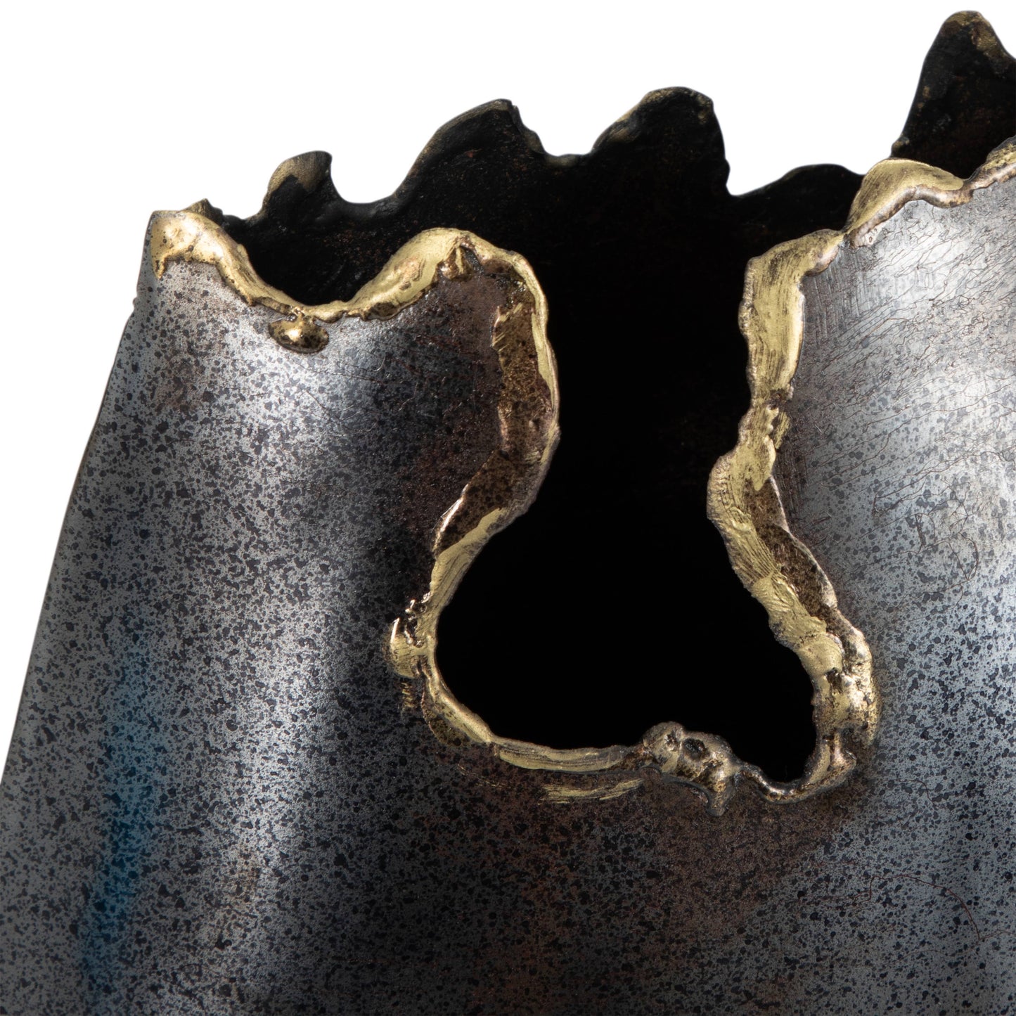 Tall Black Metal Vase