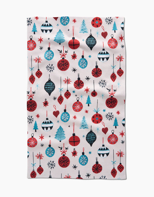 Geometry | Holiday Ornaments Tea Towel
