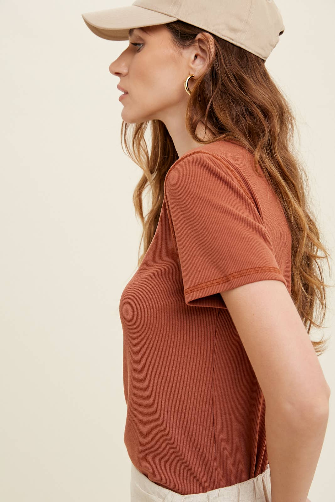 Cady Ribbed Tee