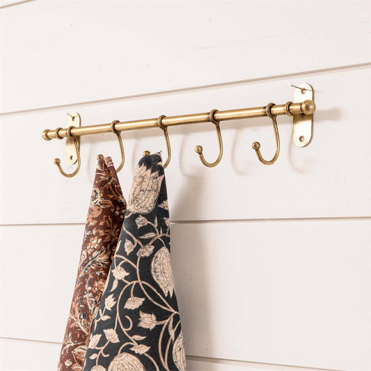 Antiqued Brass Wall Hooks