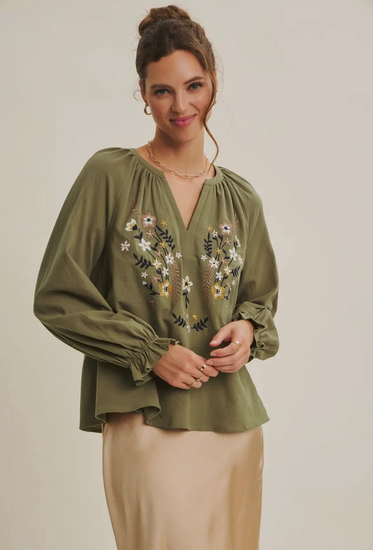 Lorna Embroidered Top